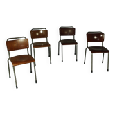 Model 106 Chairs by W. H. Gispen for Delft, 1950s, Set of 4