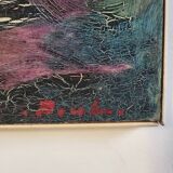 Framed abstract painting