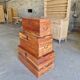 3 nesting chests in solid acacia