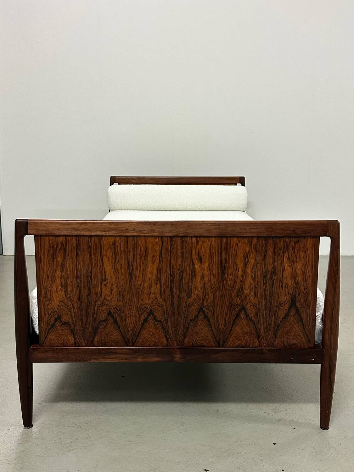 Danish Palisander Bed Daybed in Bouclé 1960s