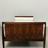 Danish Palisander Bed Daybed in Bouclé 1960s