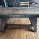 Industrial style dining table wood and metal