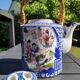 Asian, Japanese fine porcelain teapot with woven bamboo handle, vintage 50s