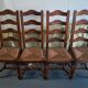 Lot de 4 chaises rustiques