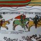 Decorative porcelain plate MF tapestry design of Bayeux