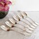 Dessert spoons, silver teaspoons, 18G