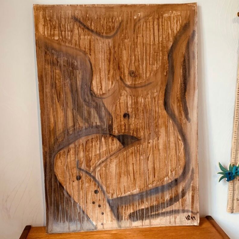 Female nude painting