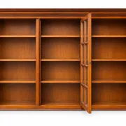 French library in Louis-Philippe style made of solid fruitwood.