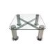 Pace Postmodern Coffee Table 1980s Vintage Retro Italy Chrome Glass
