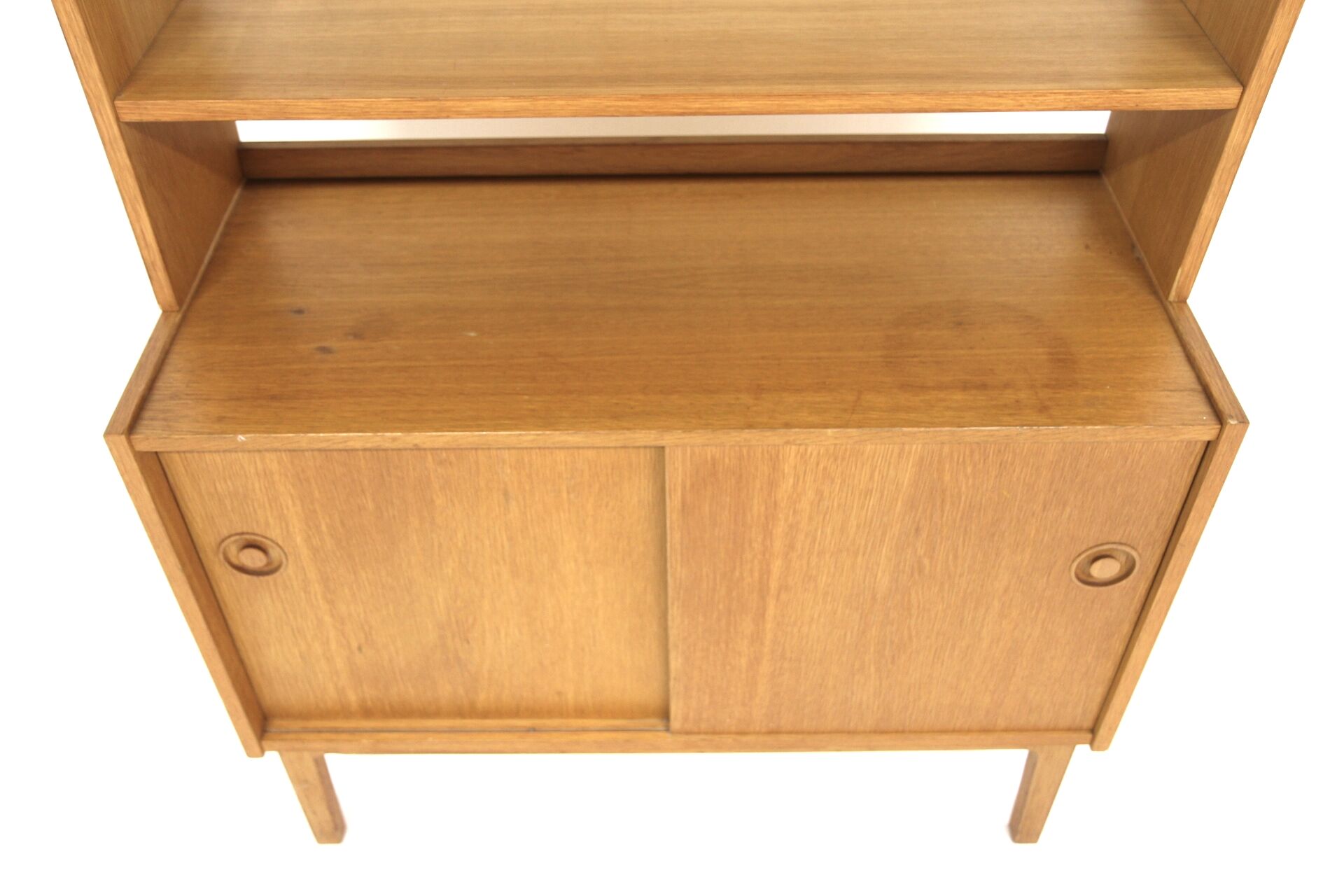 Scandinavian oak chest of drawers-bookcase, Sweden, 1960