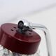 Pair of grape glass and metal bedside lamps