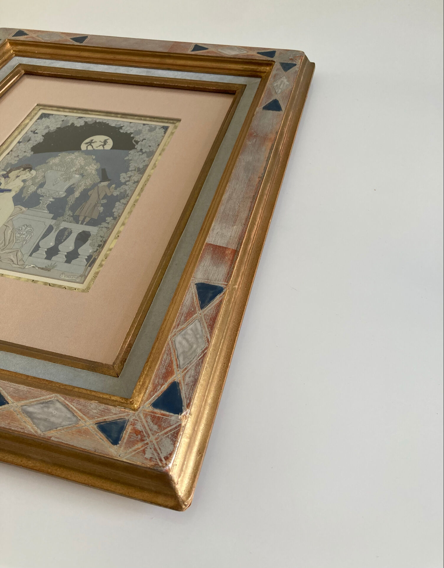 Framed lithograph signed by Georges Barbier (1882-1932)