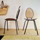 Paire de chaises années 50 piétement métal