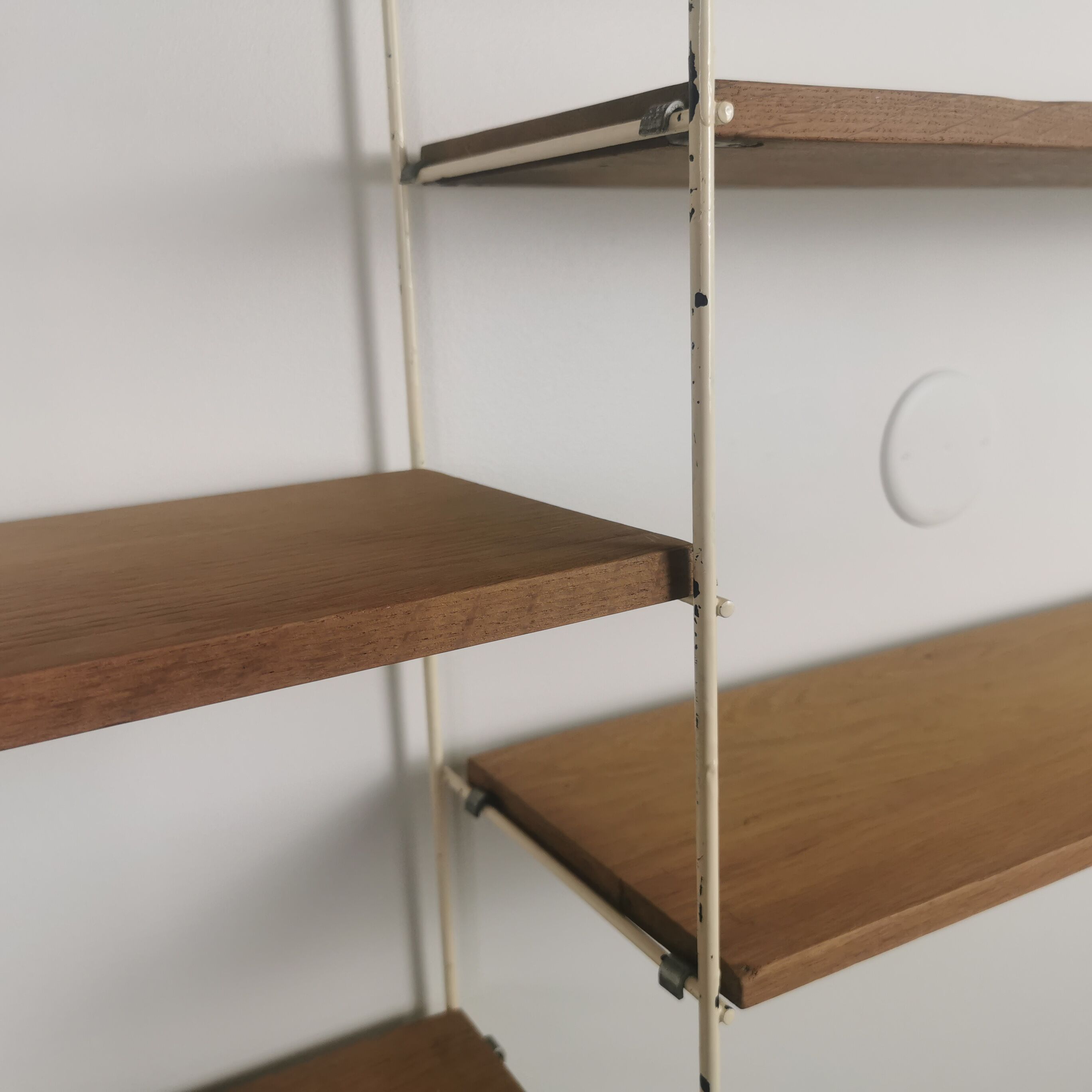 Modular metal and wood shelf