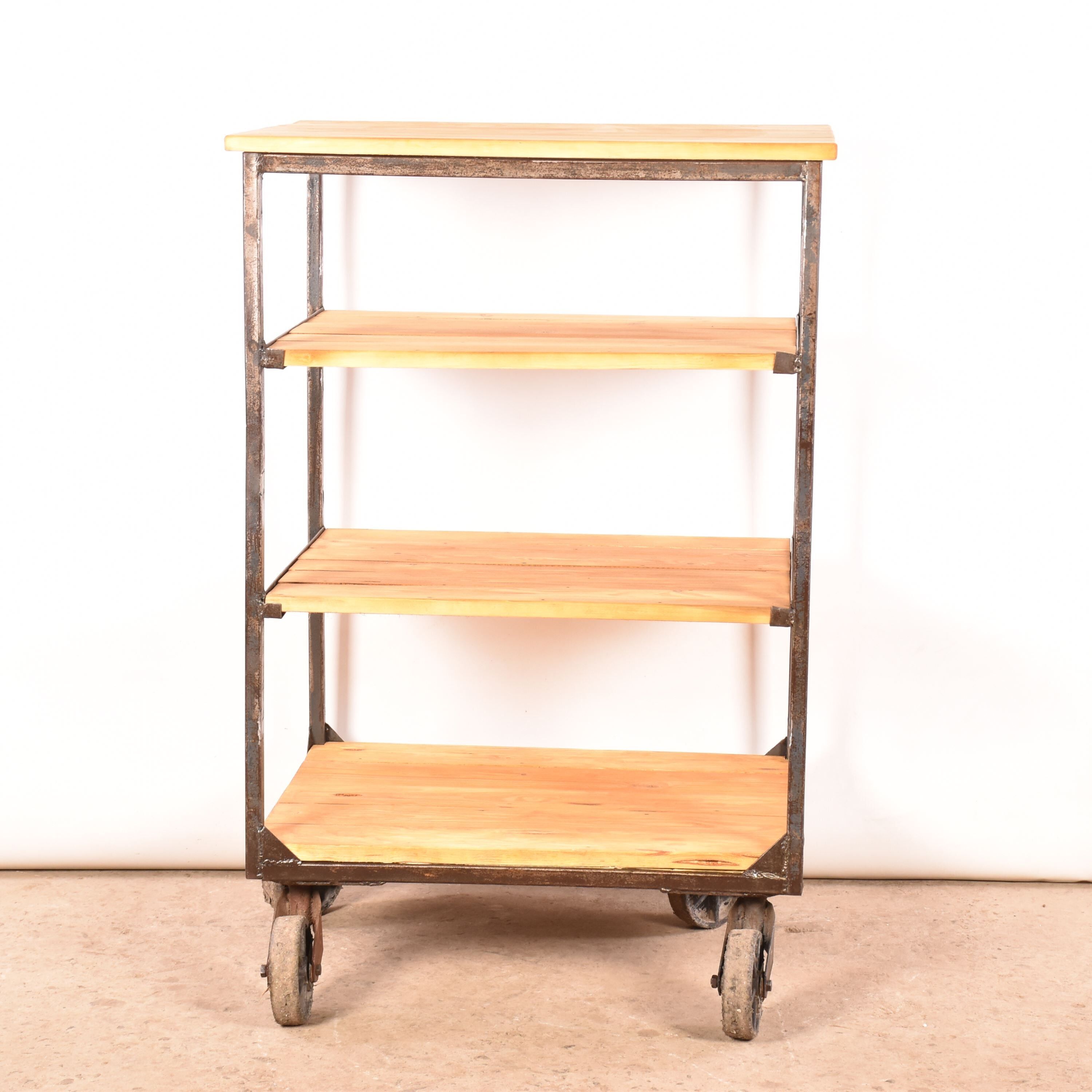 Industrial trolley cart shelving unit