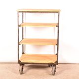 Industrial trolley cart shelving unit