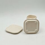 Tasses en céramique ivoire Makio Hasuike design italien années 70