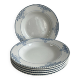 Lot de 6 assiettes creuses Service Windsor Creil et Montereau