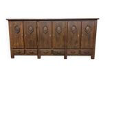 Vintage XL wooden buffet / sideboard / midboard