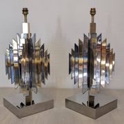 Pair of Cactus lamp bases by Les Ateliers La Boétie, France 1974
