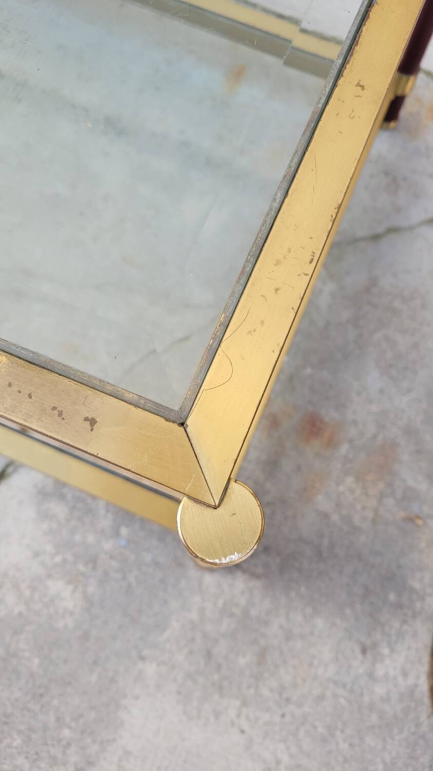 Jansen style brass designer coffee table - 1970s