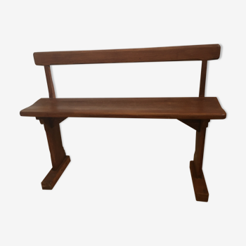 Wooden school bench