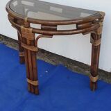 Half-moon bamboo console