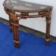 Half-moon bamboo console