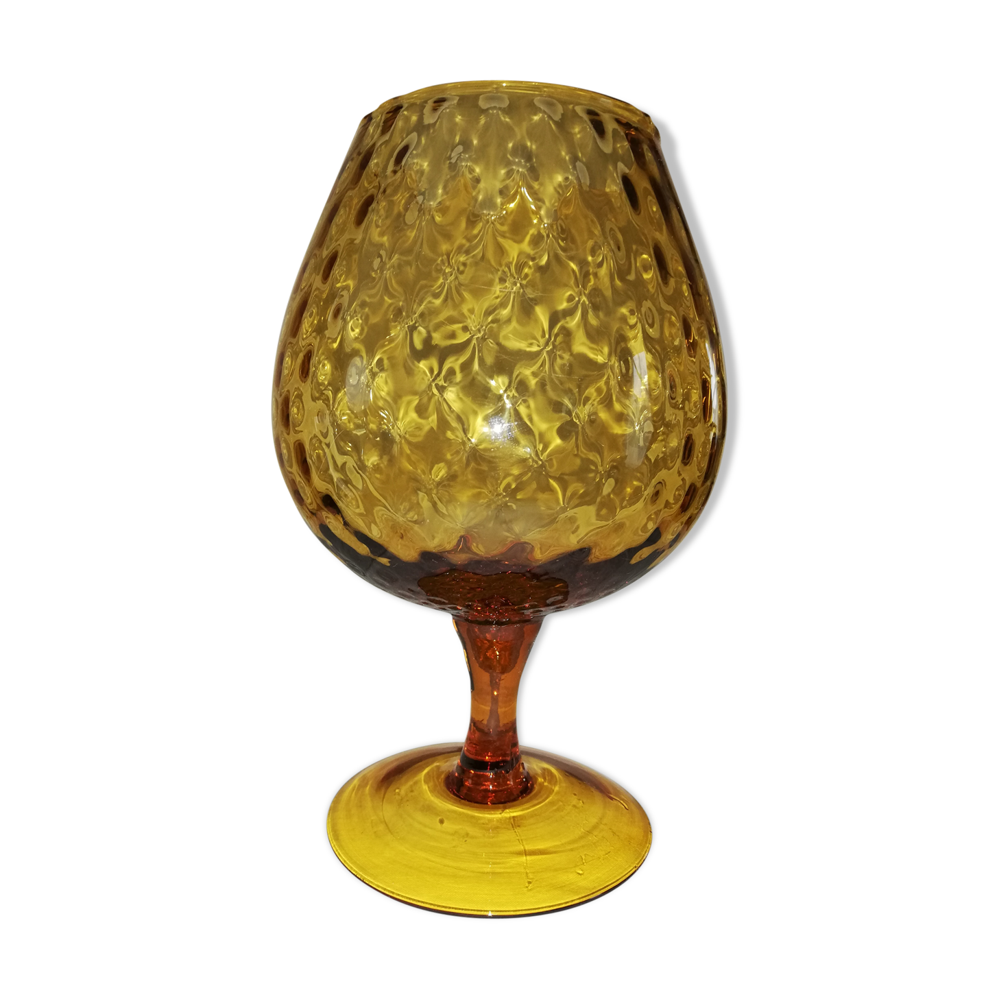 Vase verre ambre
