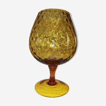 Vase amber glass
