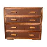 Chest of drawers rattan and caning