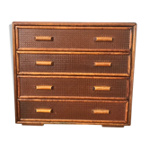 Commode rotin et cannage