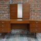 Curved dressing table 50-60s teak