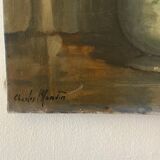 Huile sur toile nature morte