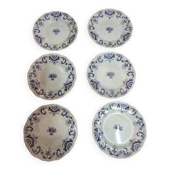 6 assiettes plates lonchamps modèle rouennais