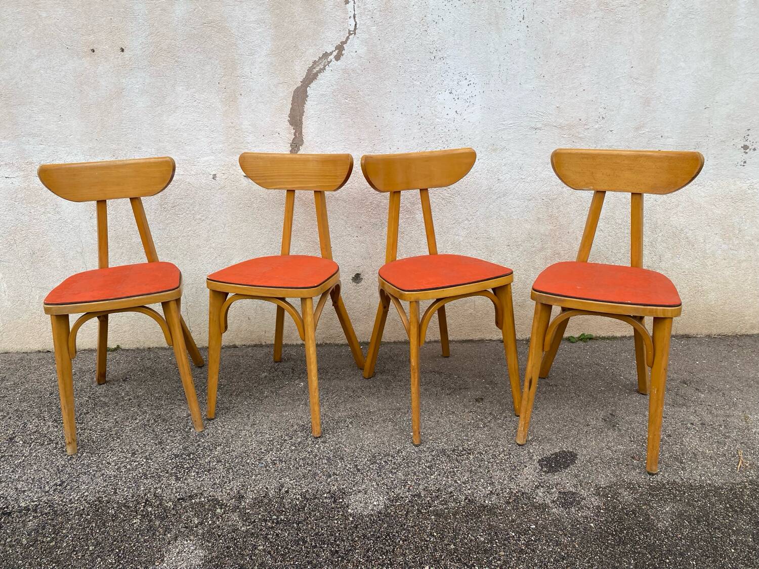 4 Luterma banana bistro chairs