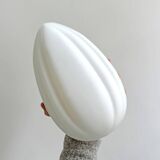 Wonderful pair of Mid Century white glass wall lamps from Italy