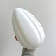 Wonderful pair of Mid Century white glass wall lamps from Italy