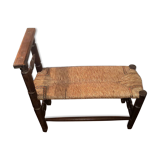 Inglenook or former fireplace bench off-white