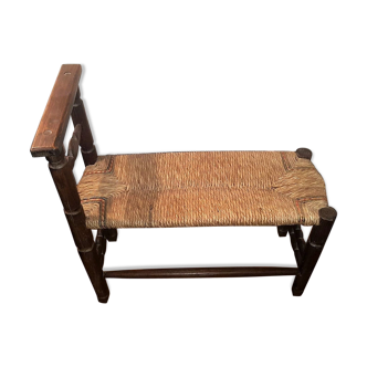 Inglenook or former fireplace bench off-white