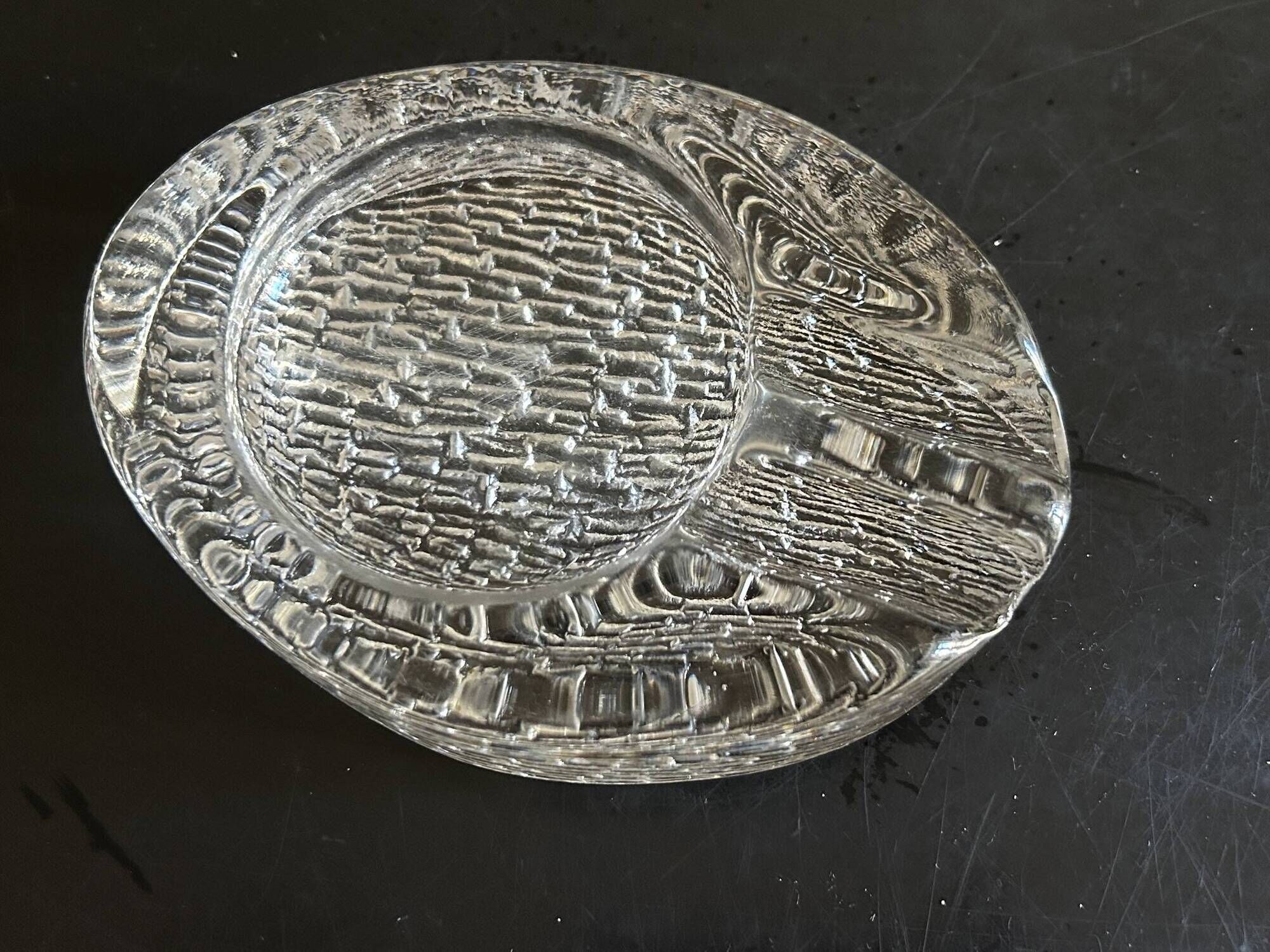 Scandinavian crystal ashtray 1960s/1970s