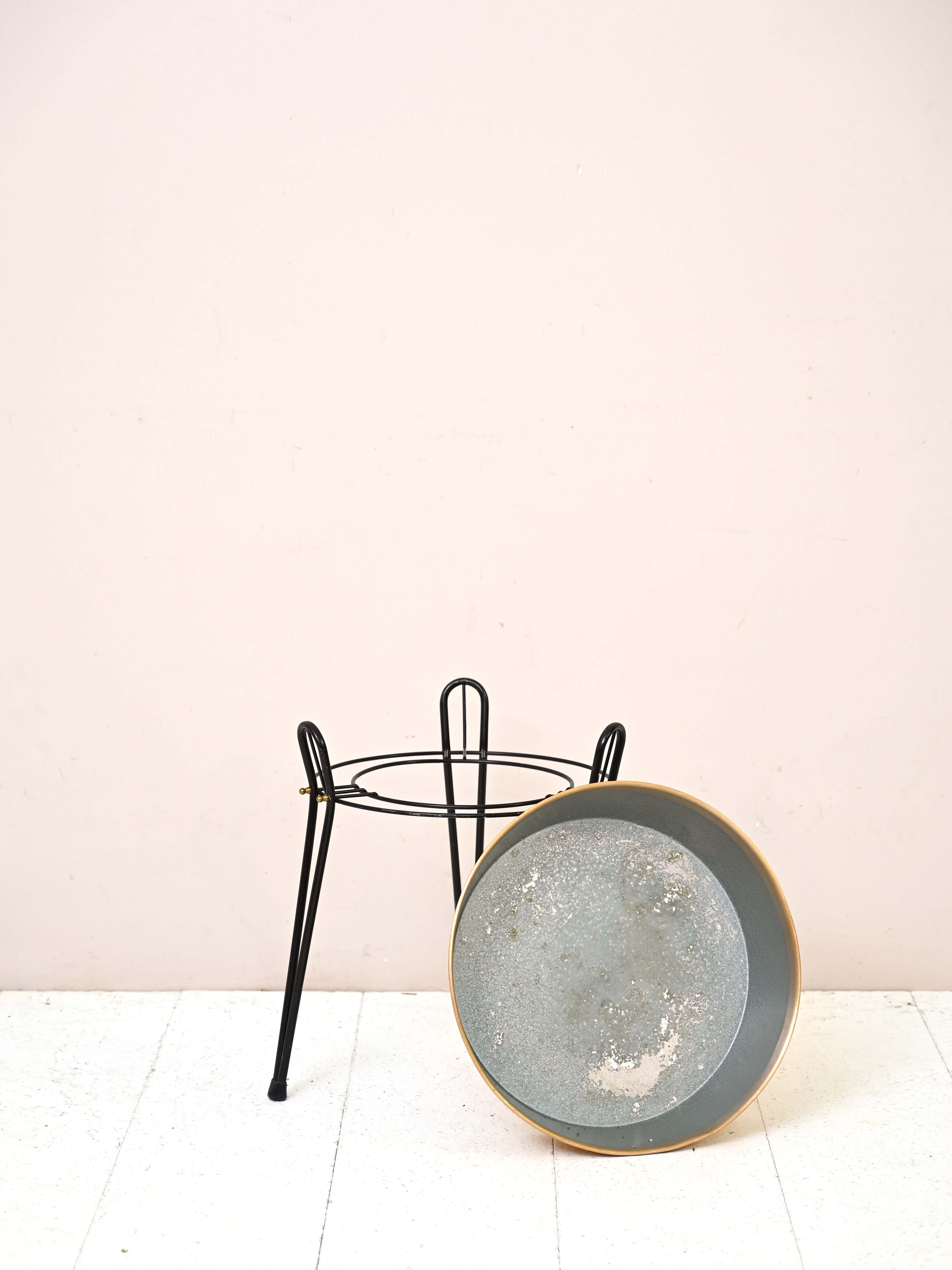 Vintage metal planter