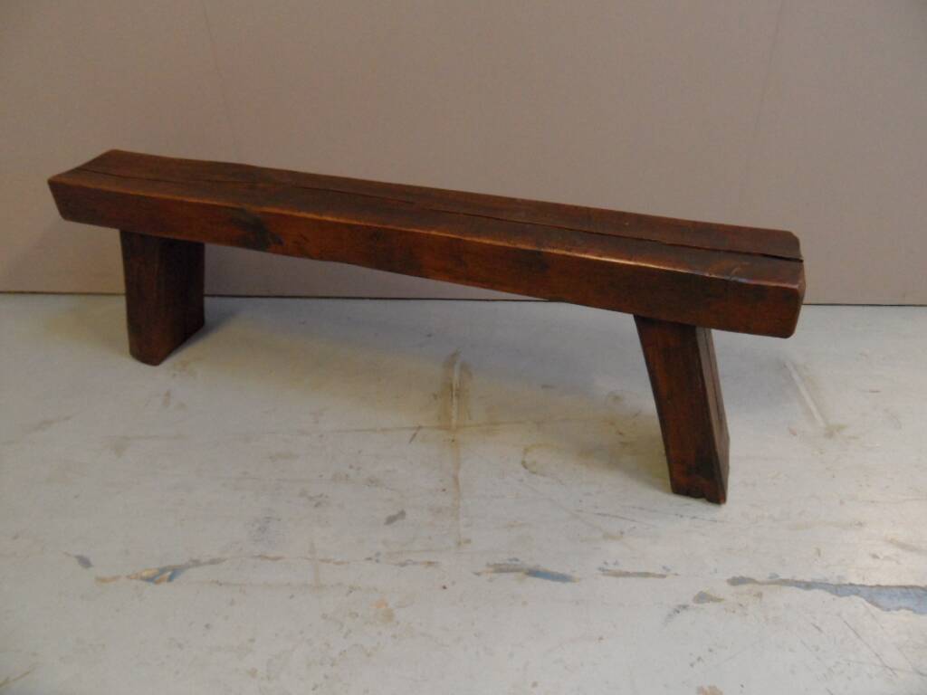 Brutalist oak bench 1960's