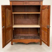 Antique two-door wardrobe, 18th century French country style.