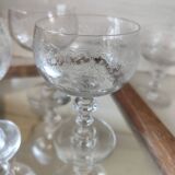 Set of 9 Baccarat Crystal Wine Glasses