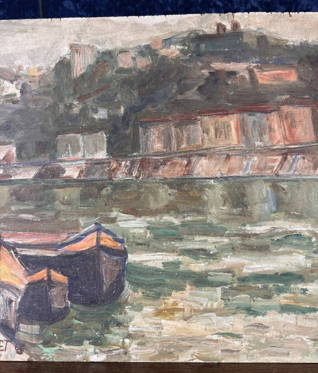 Jacques Bardet: oil painting on panel circa 1940