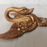 Brass swan head towel rack