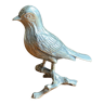 Oiseau en laiton blanc