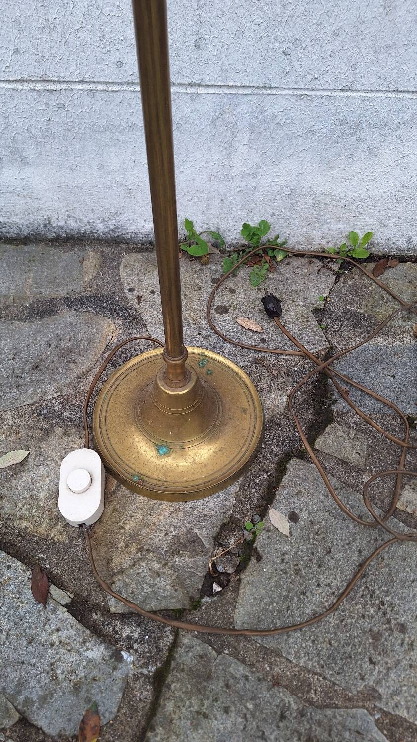 1970s brass floor lamp