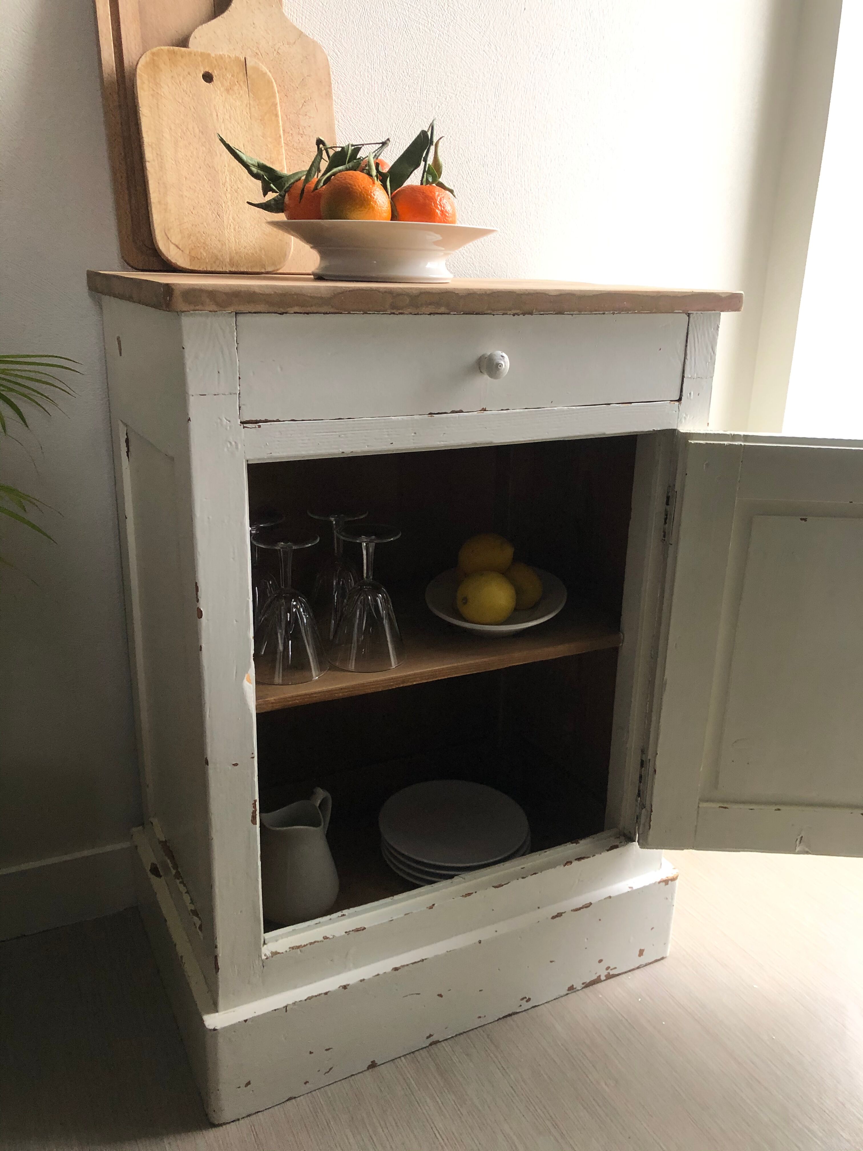 Old Patinated wood sideboard